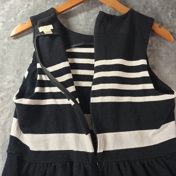 J.Crew Factory Striped Daybreak Dress C0301 Medium Black & White Fit‑and‑Flare‎ - Picture 4 of 10